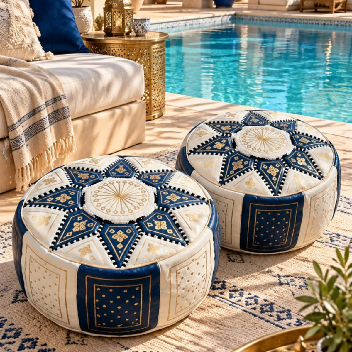 Luxury Traditional Moroccan Poufs – A Touch of Authenticity and Elegance