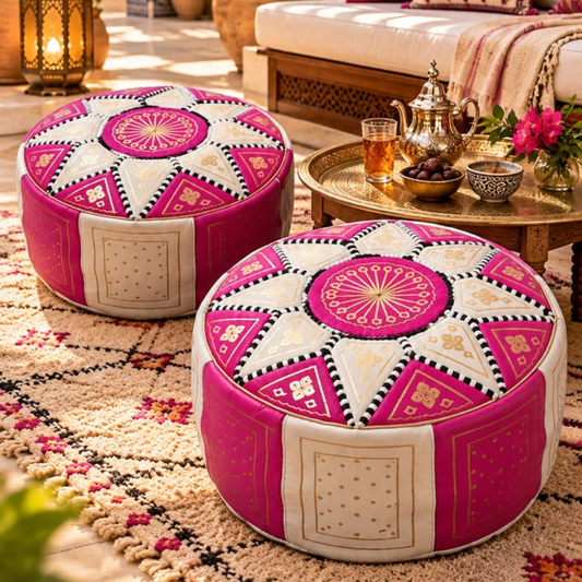 Luxury Traditional Moroccan Poufs – A Touch of Authenticity and Elegance