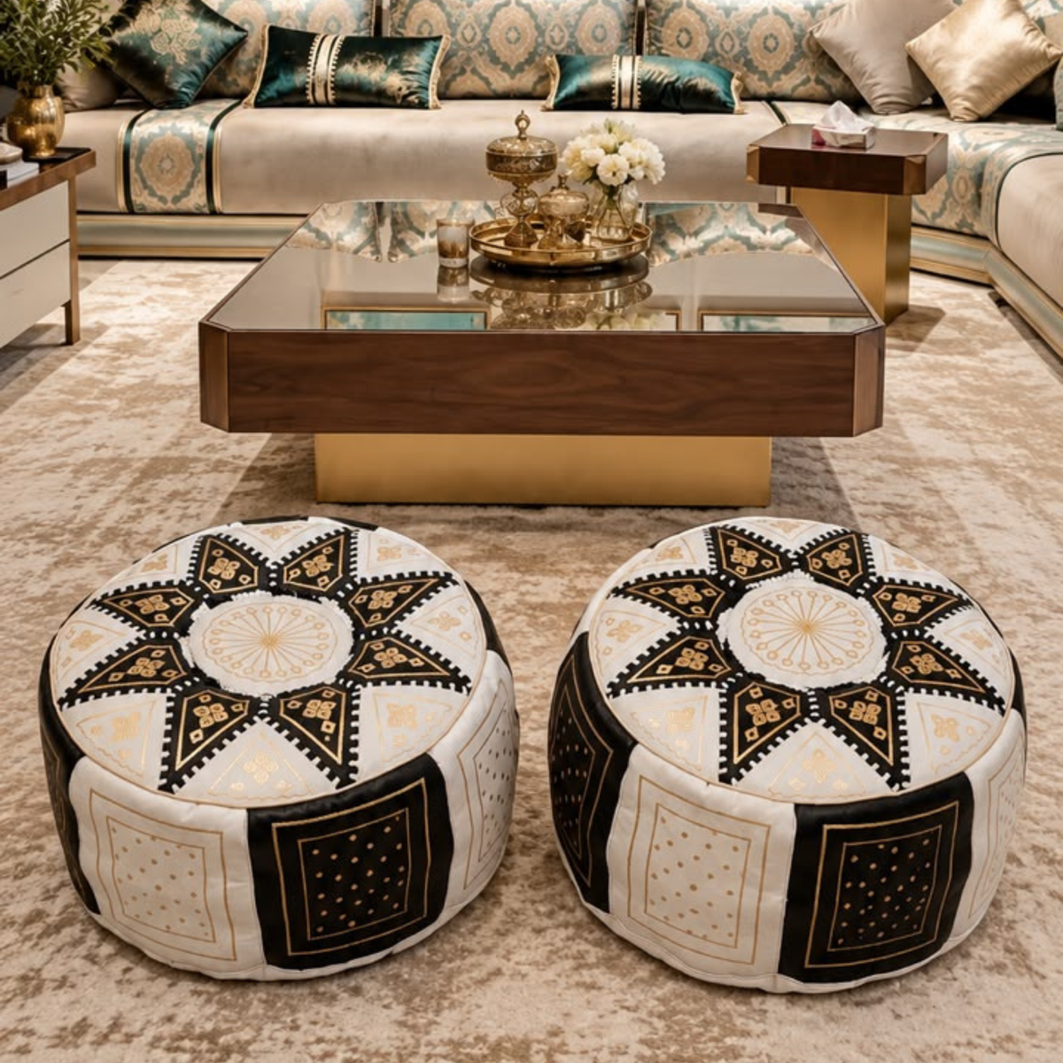 Luxury Traditional Moroccan Poufs – A Touch of Authenticity and Elegance