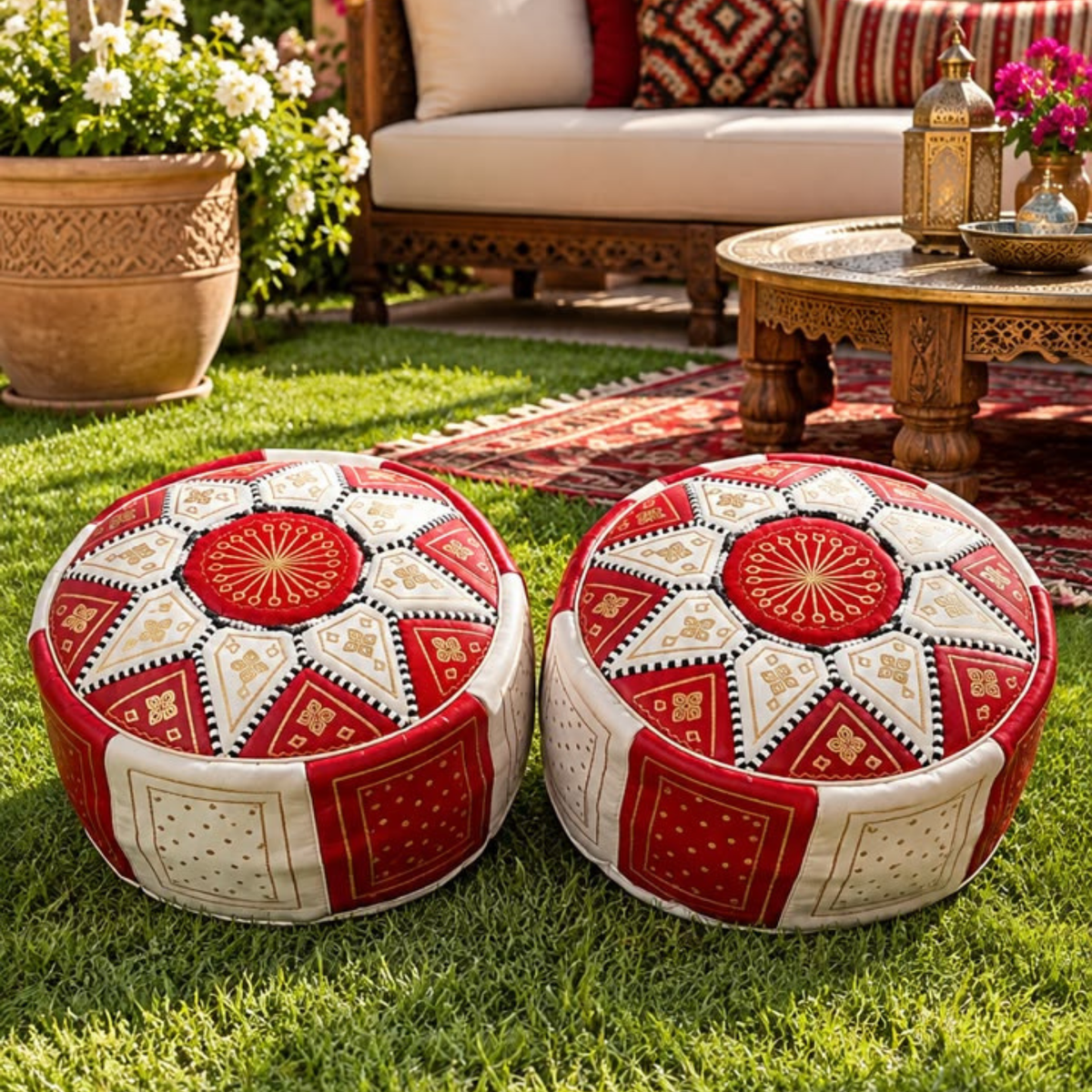 Luxury Traditional Moroccan Poufs – A Touch of Authenticity and Elegance