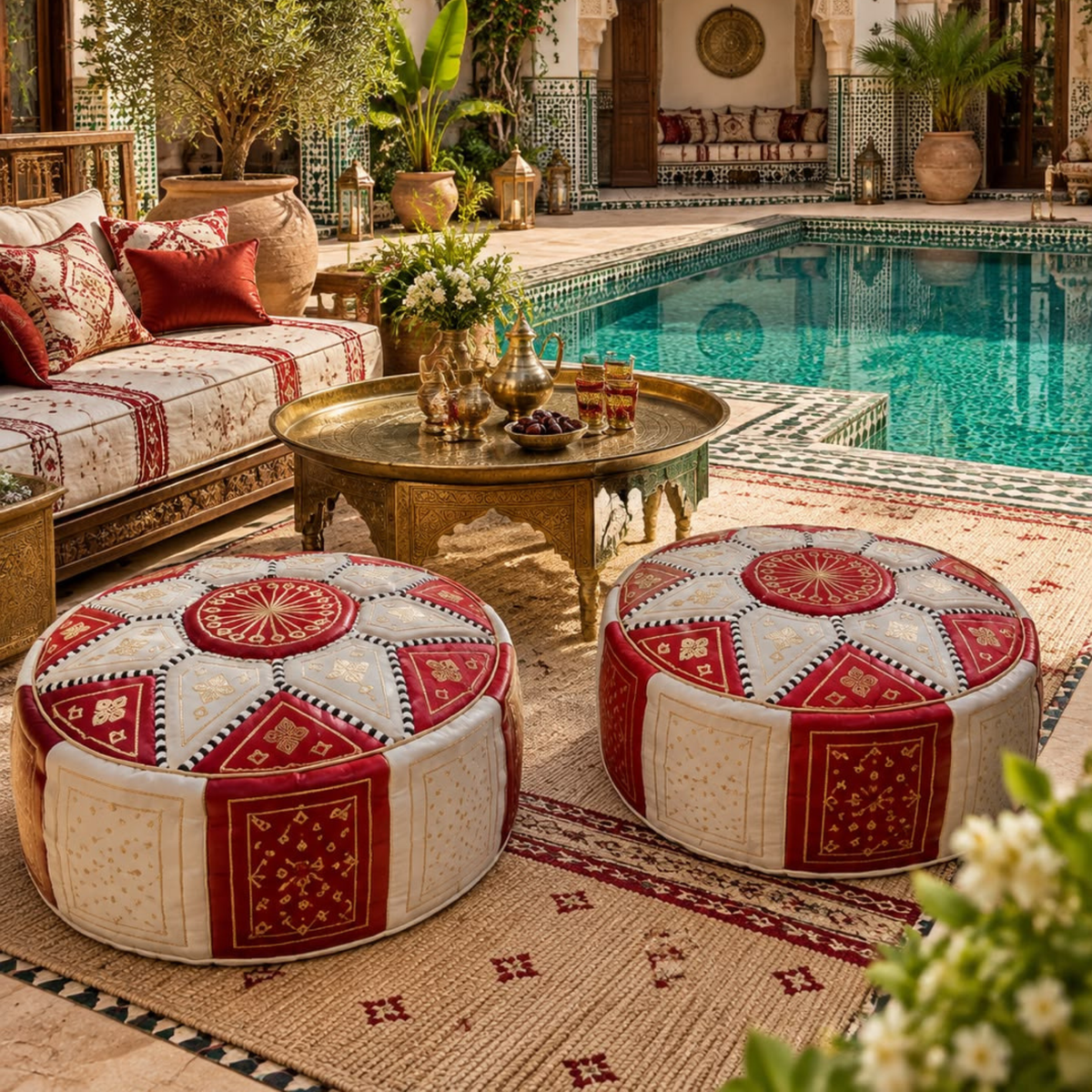 Luxury Traditional Moroccan Poufs – A Touch of Authenticity and Elegance